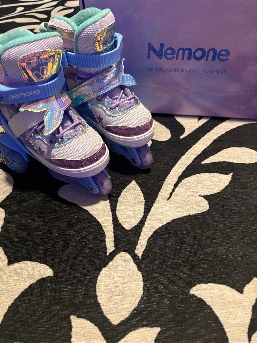 Anemone Kids Purple & Teal Adjustable Roller Skates